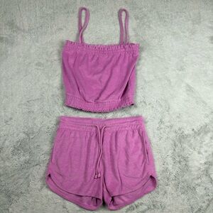 NEW J. Crew Towel Terry Set Top (S) Shorts (XS) Spring Vacation Cover Up Womens‎